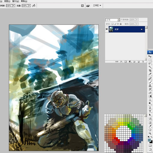 PS CS3与友基绘影ⅡPF1209制作科幻作品