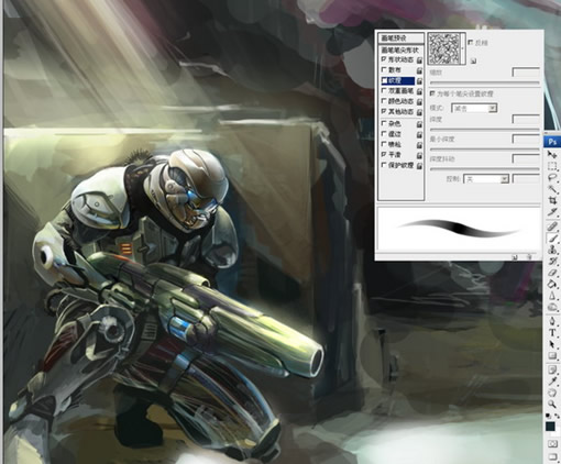 PS CS3与友基绘影ⅡPF1209制作科幻作品