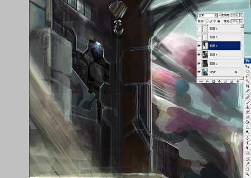 PS CS3与友基绘影ⅡPF1209制作科幻作品