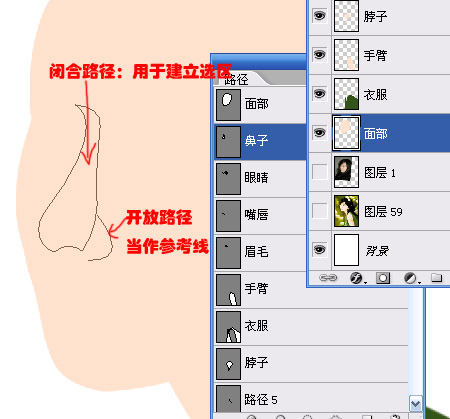 PS教程:新手学会绘制人物的鼻子