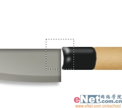 Photoshop鼠绘逼真锋利的水果刀