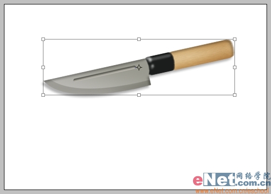 Photoshop鼠绘逼真锋利的水果刀