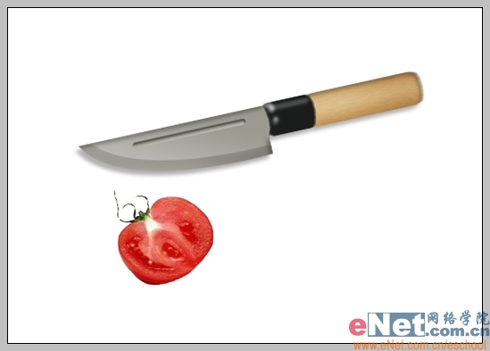 Photoshop鼠绘逼真锋利的水果刀