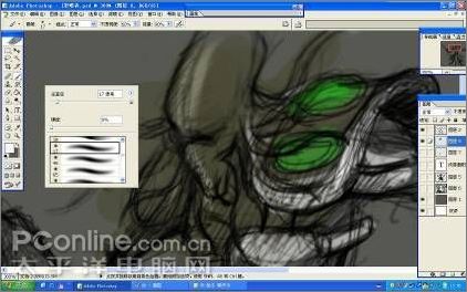 photoshop结合汉王数位绘图板绘制圣殿武士插画