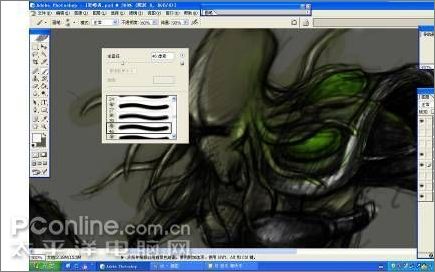 photoshop结合汉王数位绘图板绘制圣殿武士插画