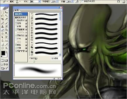 photoshop结合汉王数位绘图板绘制圣殿武士插画