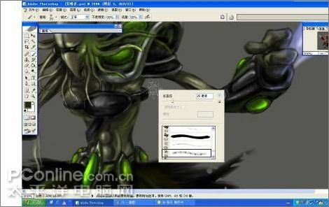 photoshop结合汉王数位绘图板绘制圣殿武士插画