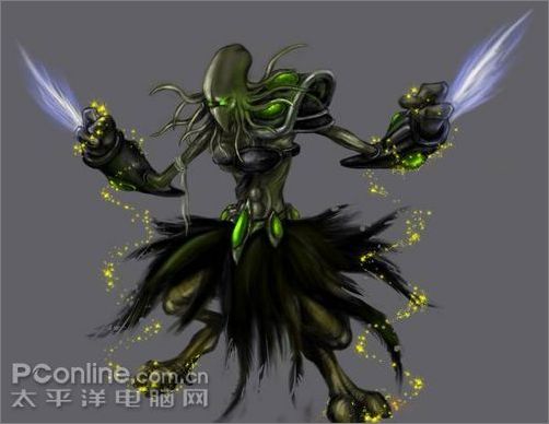 photoshop结合汉王数位绘图板绘制圣殿武士插画