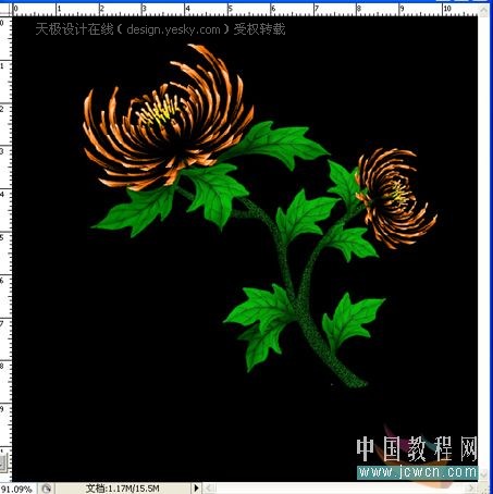 用Photoshop滤镜巧妙绘制艳丽菊花_脚本之家jb51.net转载