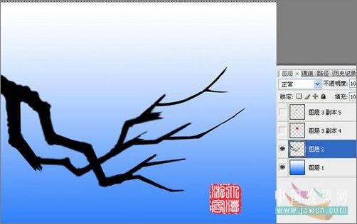 Photoshop教程：鼠绘梅花_脚本之家jb51.net网络转载