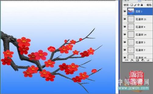 Photoshop教程：鼠绘梅花_脚本之家jb51.net网络转载