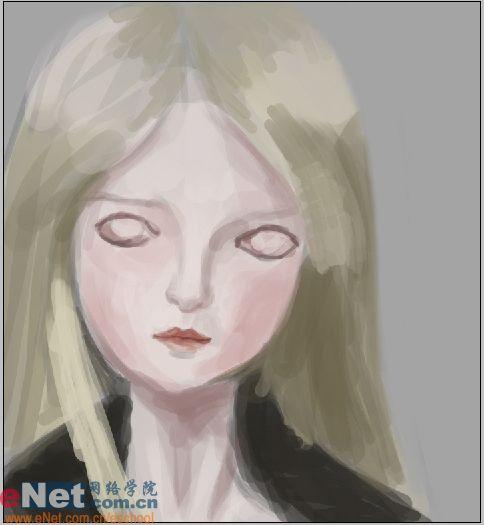 Photoshop手绘美丽忧郁的SD娃娃_脚本之家jb51.net整理(2)