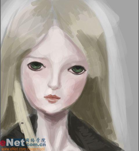 Photoshop手绘美丽忧郁的SD娃娃_脚本之家jb51.net整理(2)