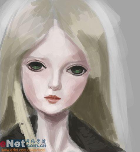 Photoshop手绘美丽忧郁的SD娃娃_脚本之家jb51.net整理(2)