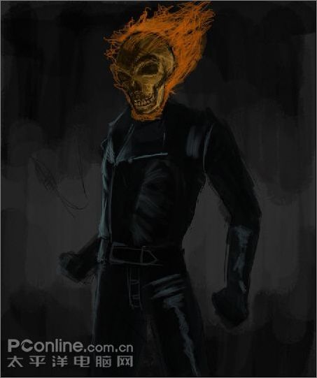 Photoshop手绘实例教程:死灵骑士