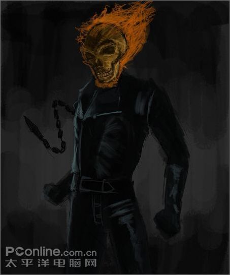 Photoshop手绘实例教程:死灵骑士