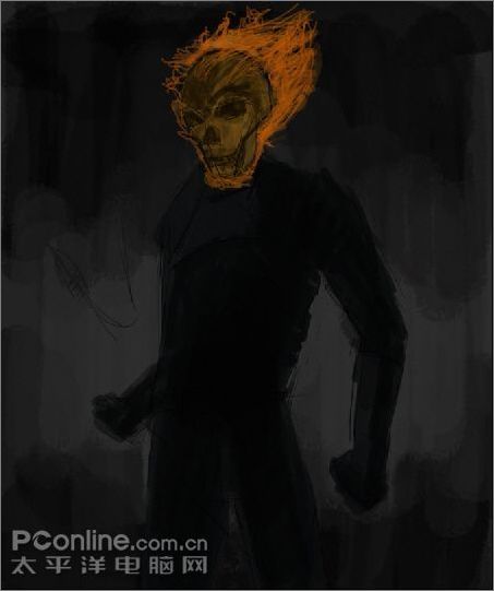 Photoshop手绘实例教程:死灵骑士
