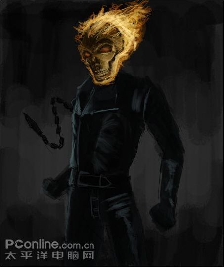 Photoshop手绘实例教程:死灵骑士