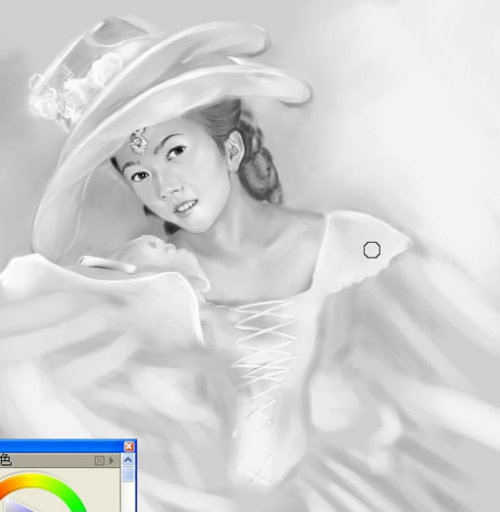 Photoshop Painter手绘贵妇插画_ jb51.net发布