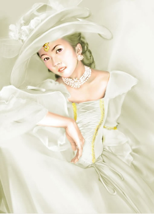 Photoshop Painter手绘贵妇插画