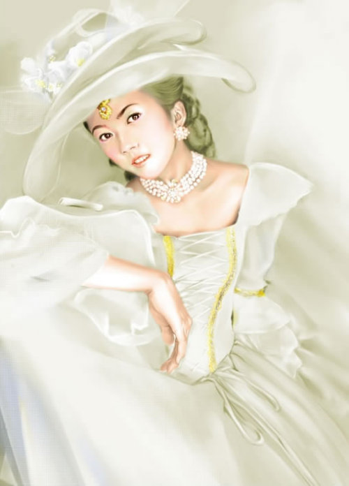 Photoshop Painter手绘贵妇插画