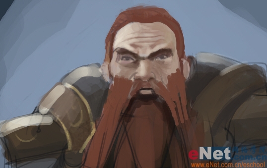 Photoshop绘制勇敢的指环王矮人战士