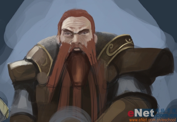 Photoshop绘制勇敢的指环王矮人战士