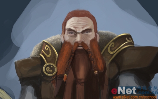 Photoshop绘制勇敢的指环王矮人战士