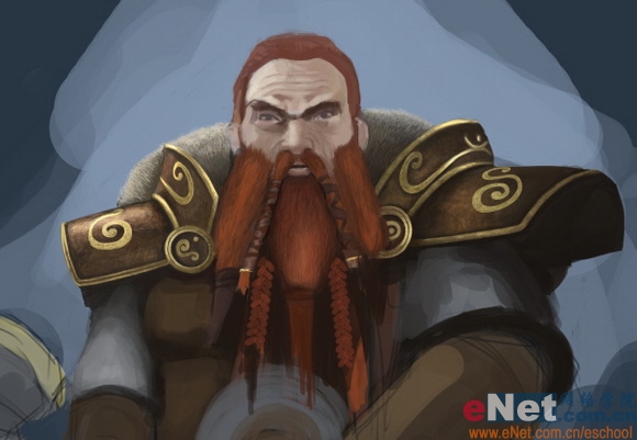 Photoshop绘制勇敢的指环王矮人战士