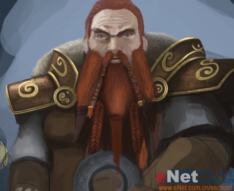 Photoshop绘制勇敢的指环王矮人战士