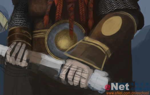 Photoshop绘制勇敢的指环王矮人战士