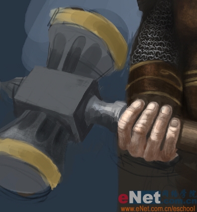 Photoshop绘制勇敢的指环王矮人战士