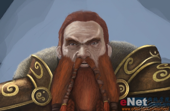 Photoshop绘制勇敢的指环王矮人战士