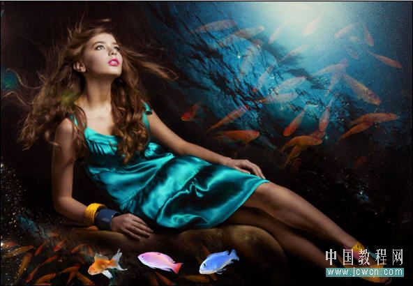 Photoshop教程:合成神话传说中的小龙女