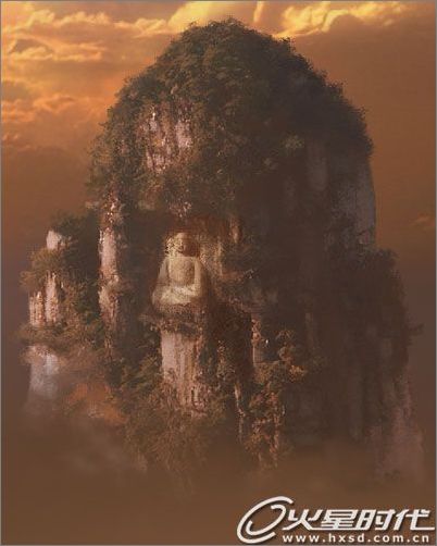 Photoshop cs3照片合成:神奇自然景观