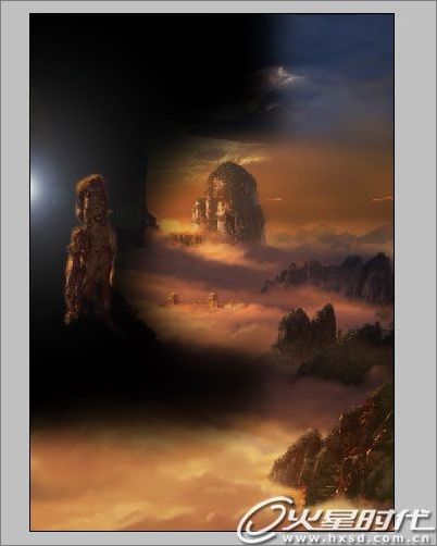 Photoshop cs3照片合成:神奇自然景观