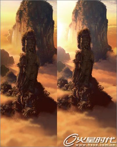 Photoshop cs3照片合成:神奇自然景观