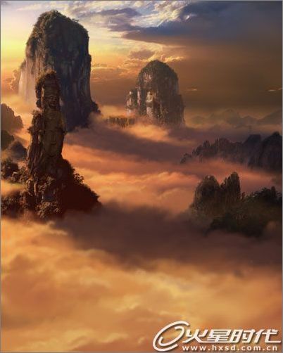 Photoshop cs3照片合成:神奇自然景观