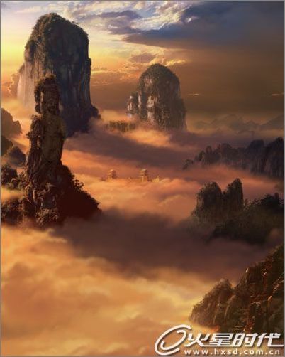 Photoshop cs3照片合成:神奇自然景观