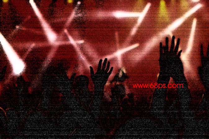 Photoshop教程:纹理素材叠加制作颓废效果