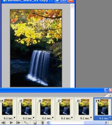 Photoshop制作秋风吹落树上的叶子动画