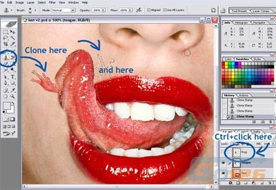 Photoshop制作恐怖另类的舌头