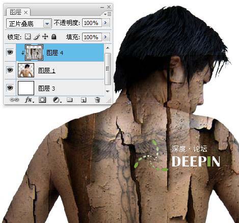 photoshop素材叠加合成恐怖人体创意