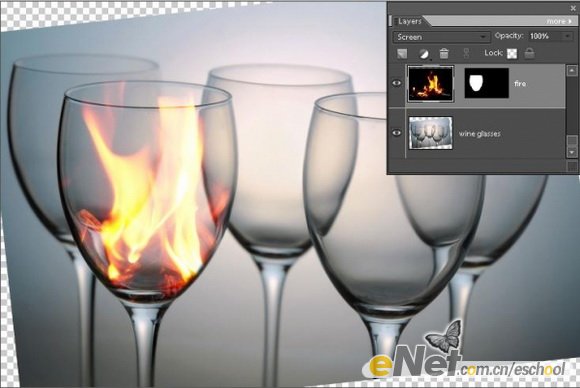 PS照片合成:创意合成杯中世界