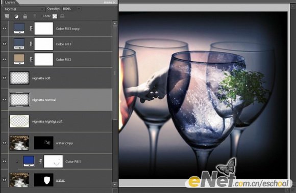 PS照片合成:创意合成杯中世界