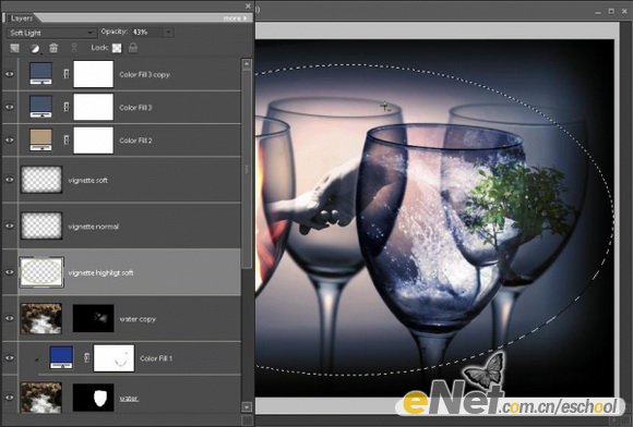 PS照片合成:创意合成杯中世界