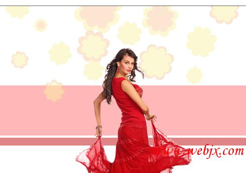 Photoshop画笔打造女生舞蹈艺术照片