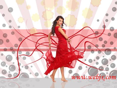 Photoshop画笔打造女生舞蹈艺术照片