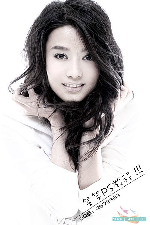 PS修图:女孩照片的磨皮和锐化