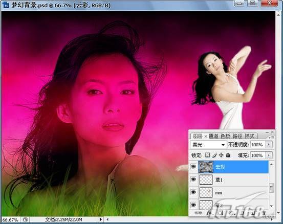 Photoshop CS3制作巨星章子怡曼妙的舞姿